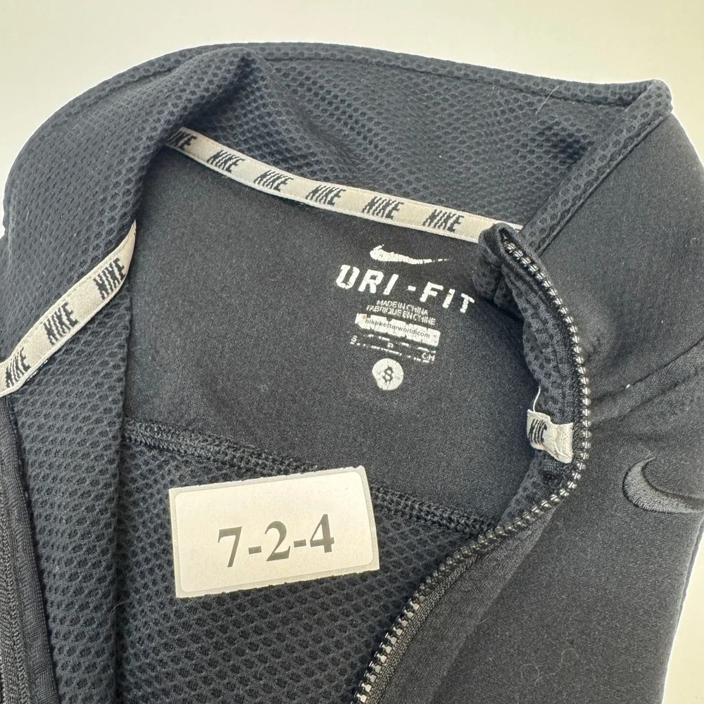 Nike Pullover Women Small Black Dri Fit Quarter Zip Athletic Gorpcore